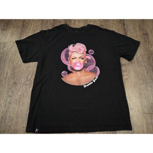 Puppy Town Bubble Gum "Pink" Short Sleeve Black Tshirt 2XL Fits Like Large